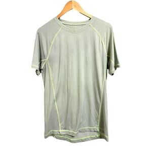 Lululemon Mens short sleeve‎ green Athletic T-Shirt size M